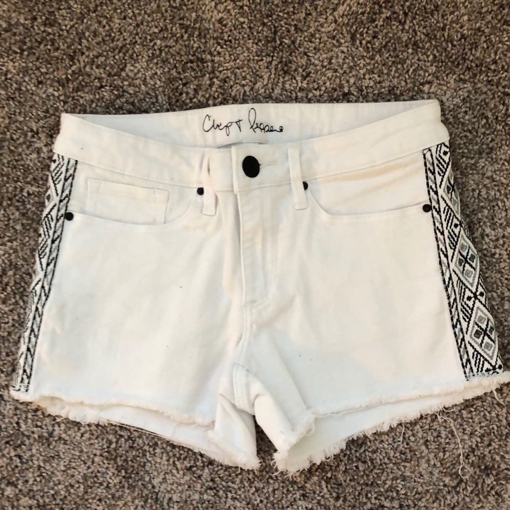 White Denim Shorts